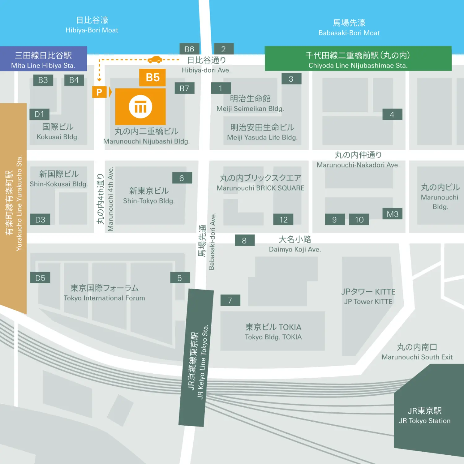 Swiss Re Japan office map.