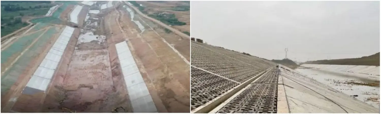 River slope protection and bottom protection