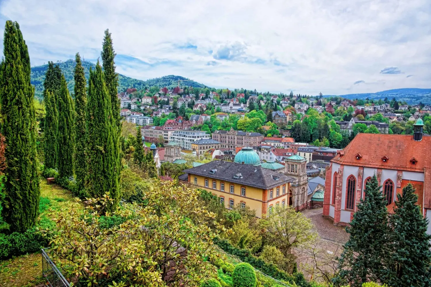 The city view of Baden-Baden, Germany.
