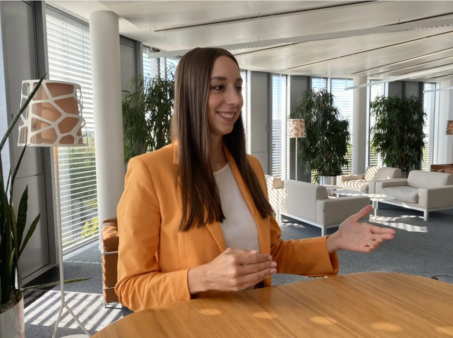 Kristina Franke speaking on the interview.