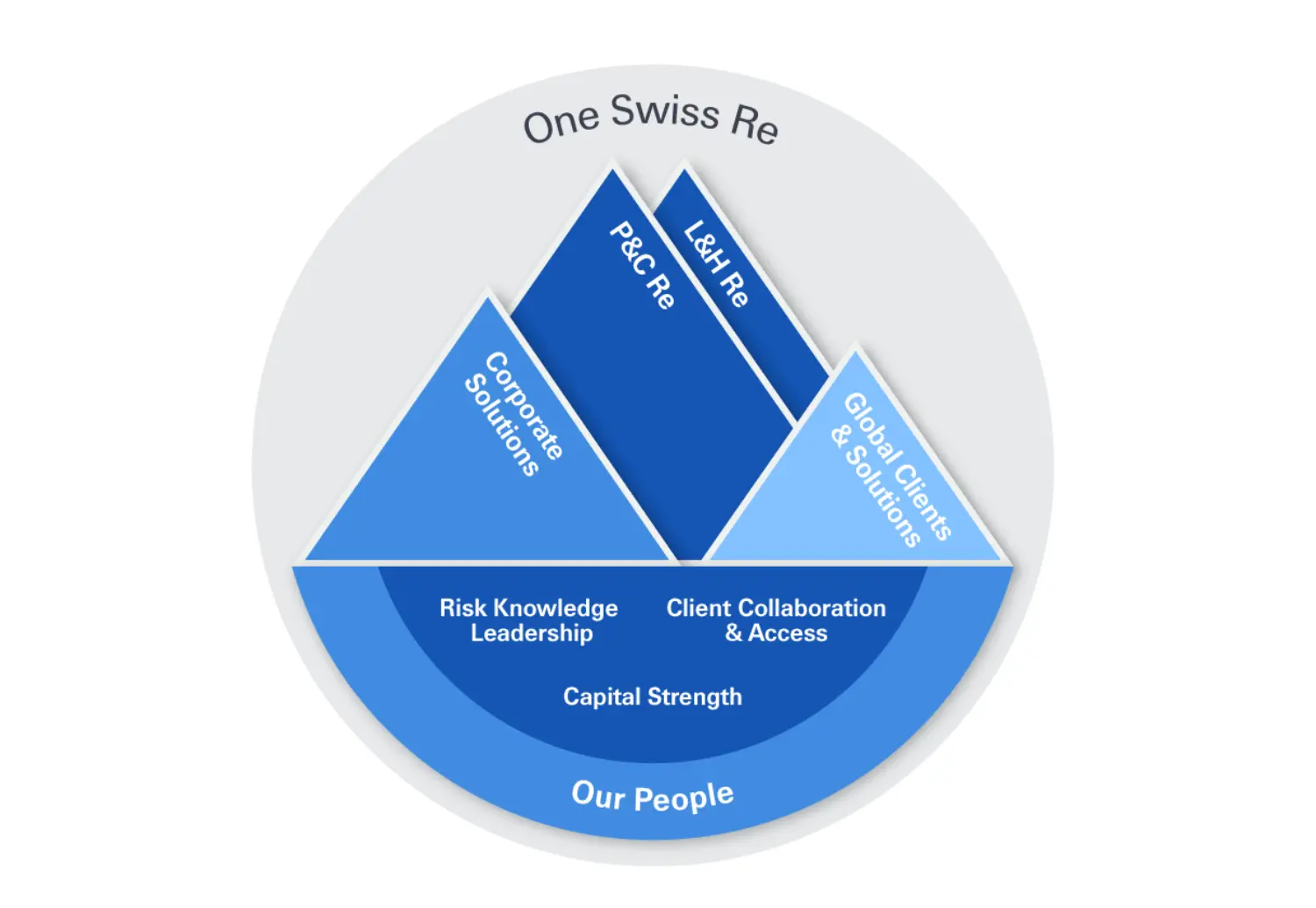 Chart showing One Swiss Re strategy
