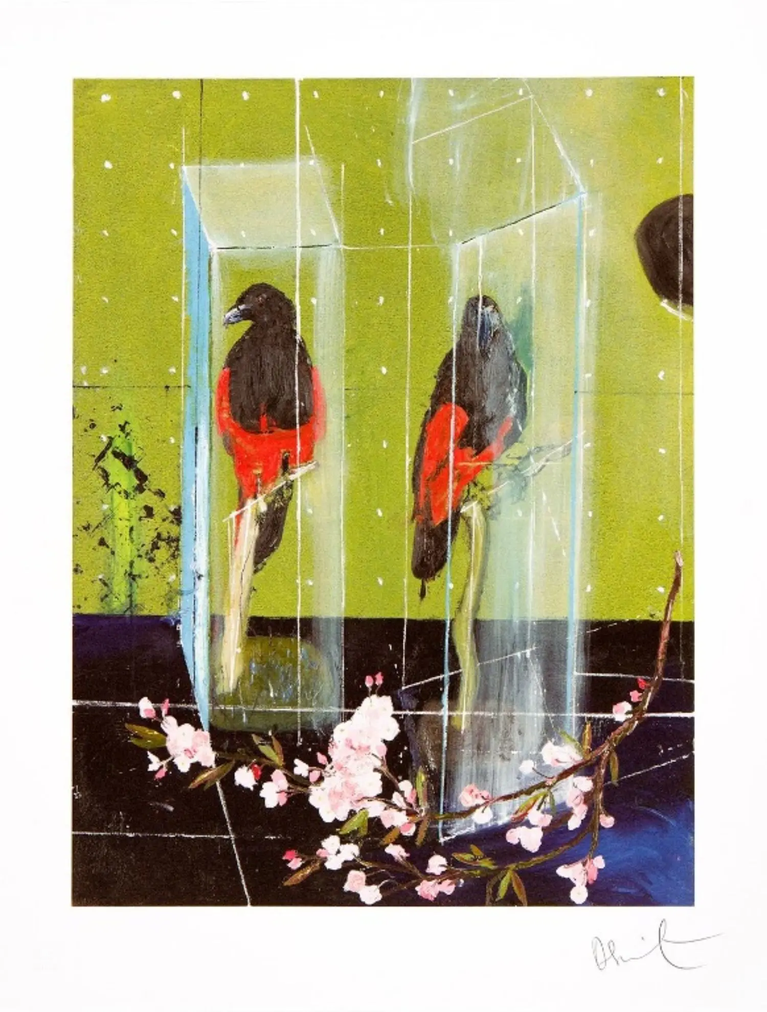 hirst-KL2280-two-parrots