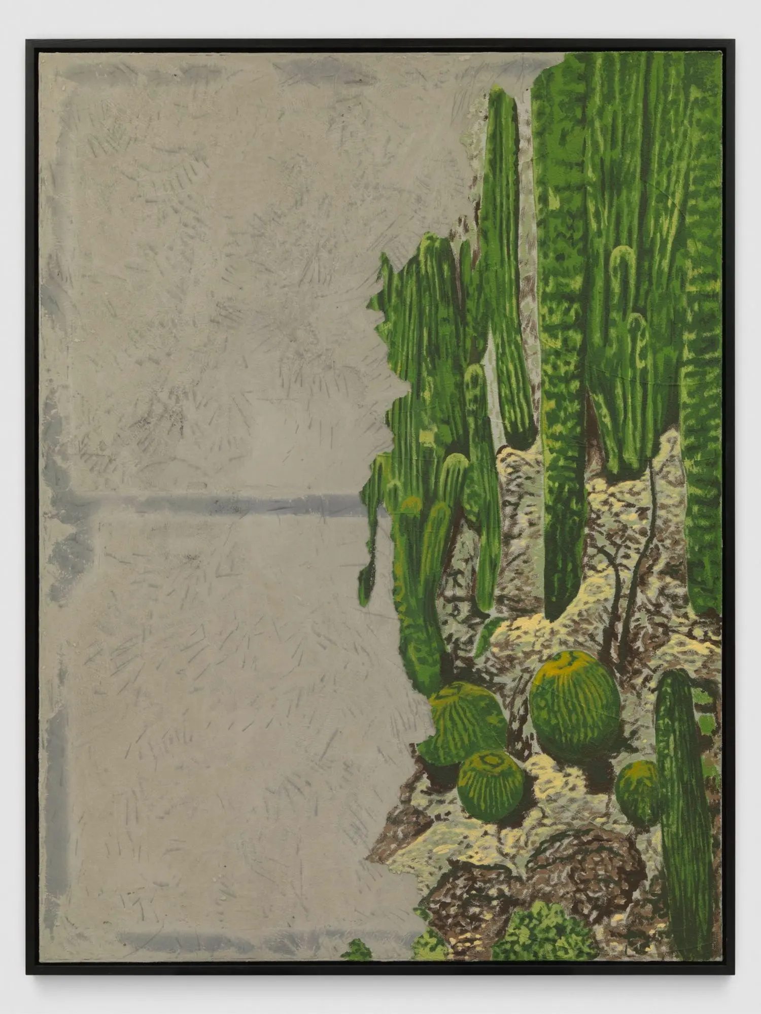 For the commissioned works in the Altbau building Latifa Echakhch used a particular technique.