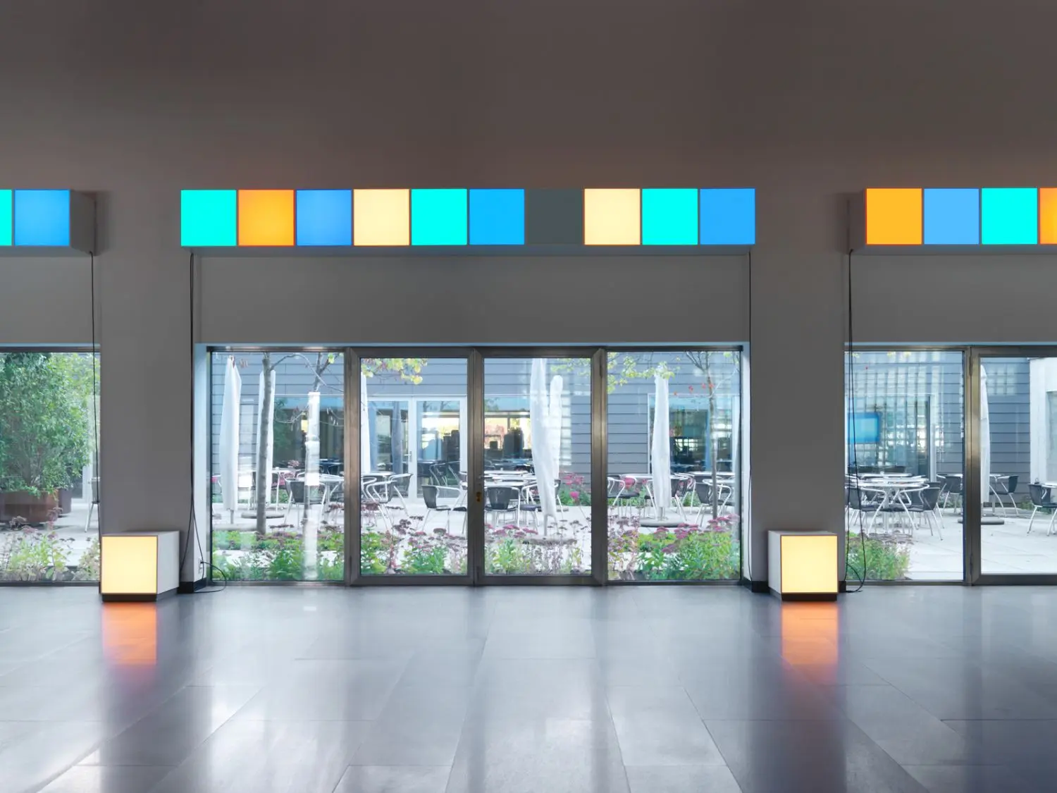 This Angela Bulloch's work resides in the IT department in one of our Zurich offices.