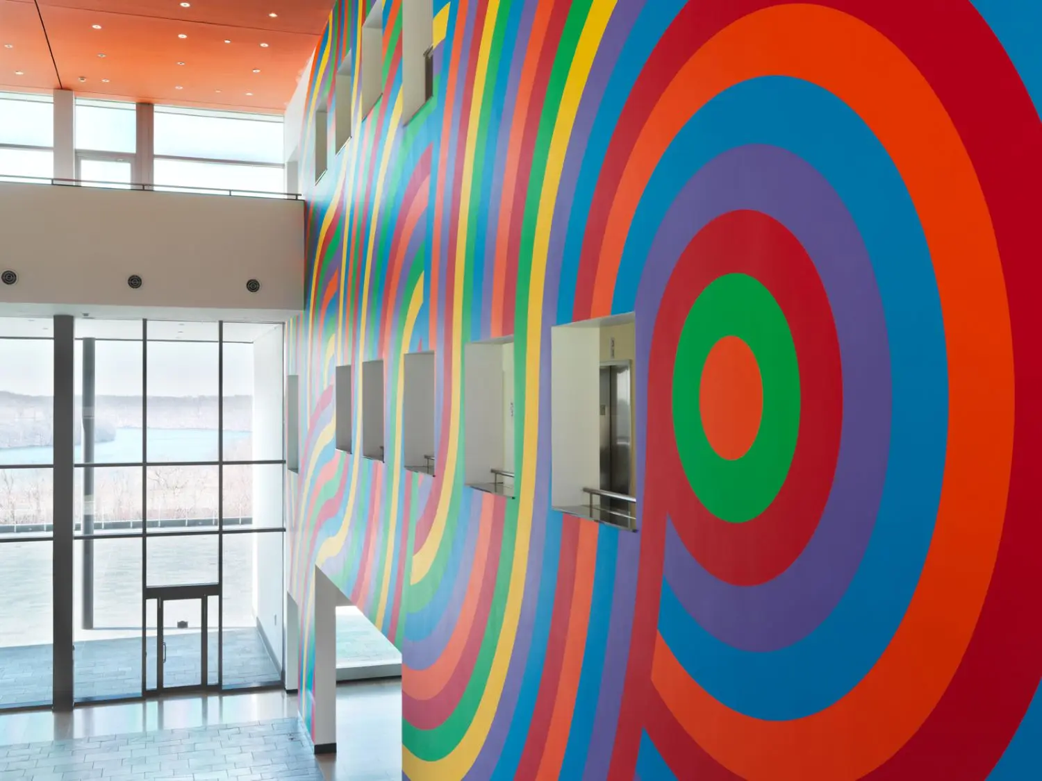 LeWitt liked how the art became part of the architecture.