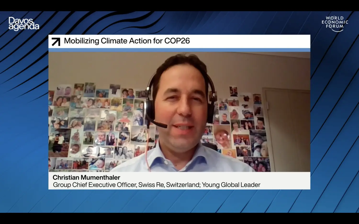 Christian Mumenthaler speaks at Davos Agenda virtual panel with other young climate leaders from the business.