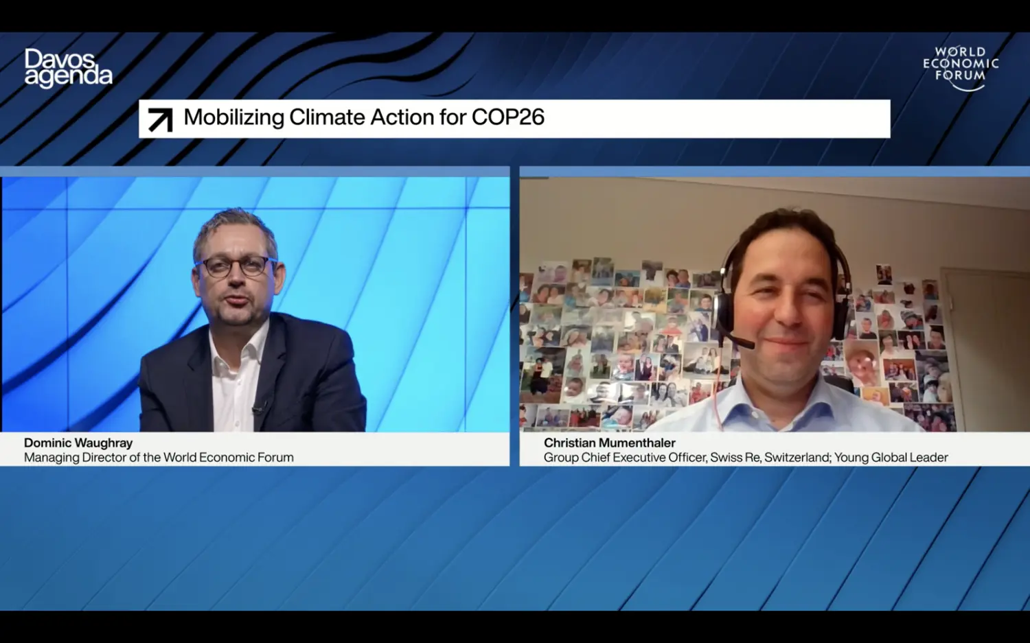 Christian Mumenthaler speaks at Davos Agenda virtual panel with other young climate leaders from the business.