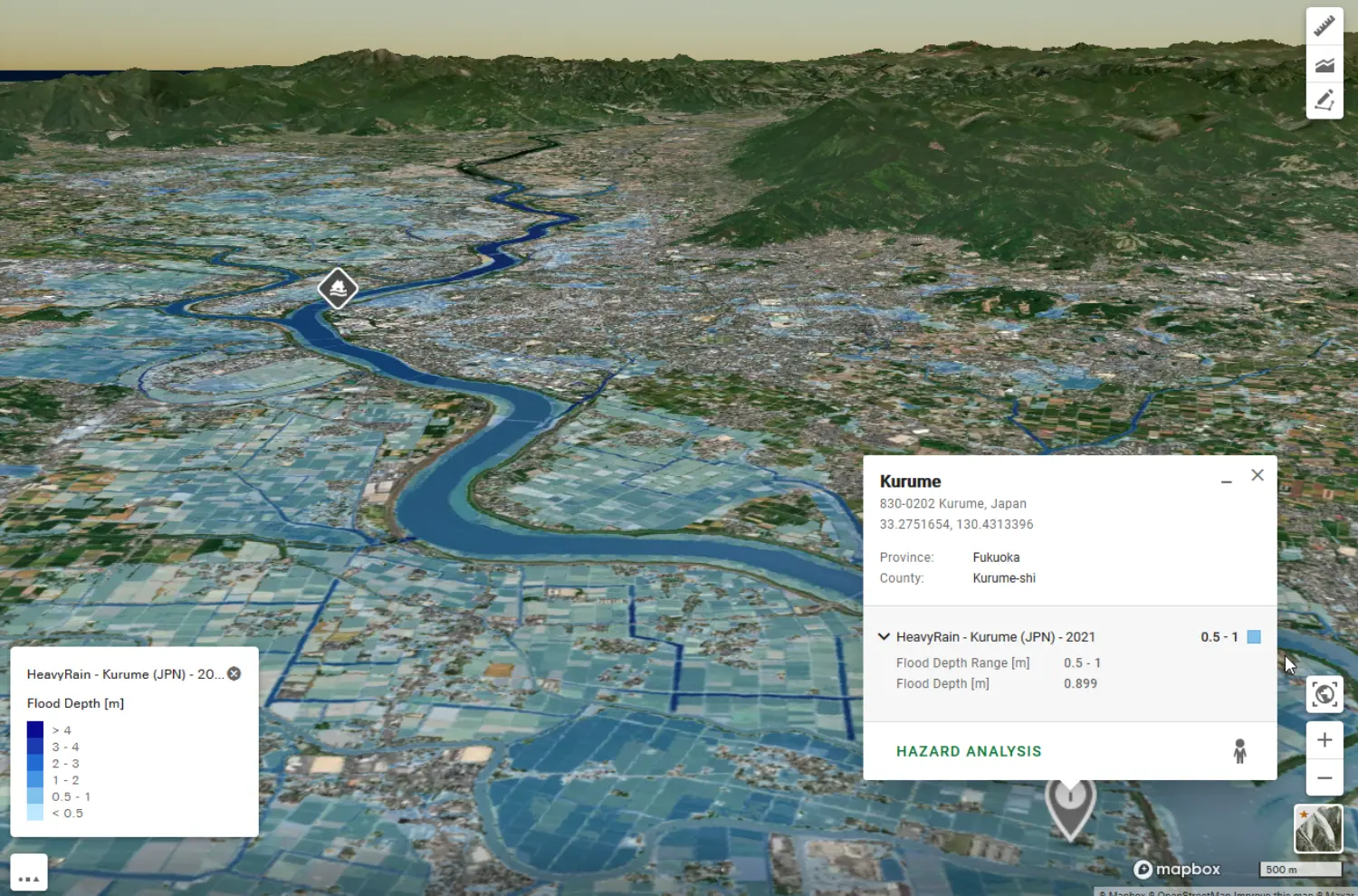 Source: Swiss Re's CatNet®, flood footprints: ICEYE