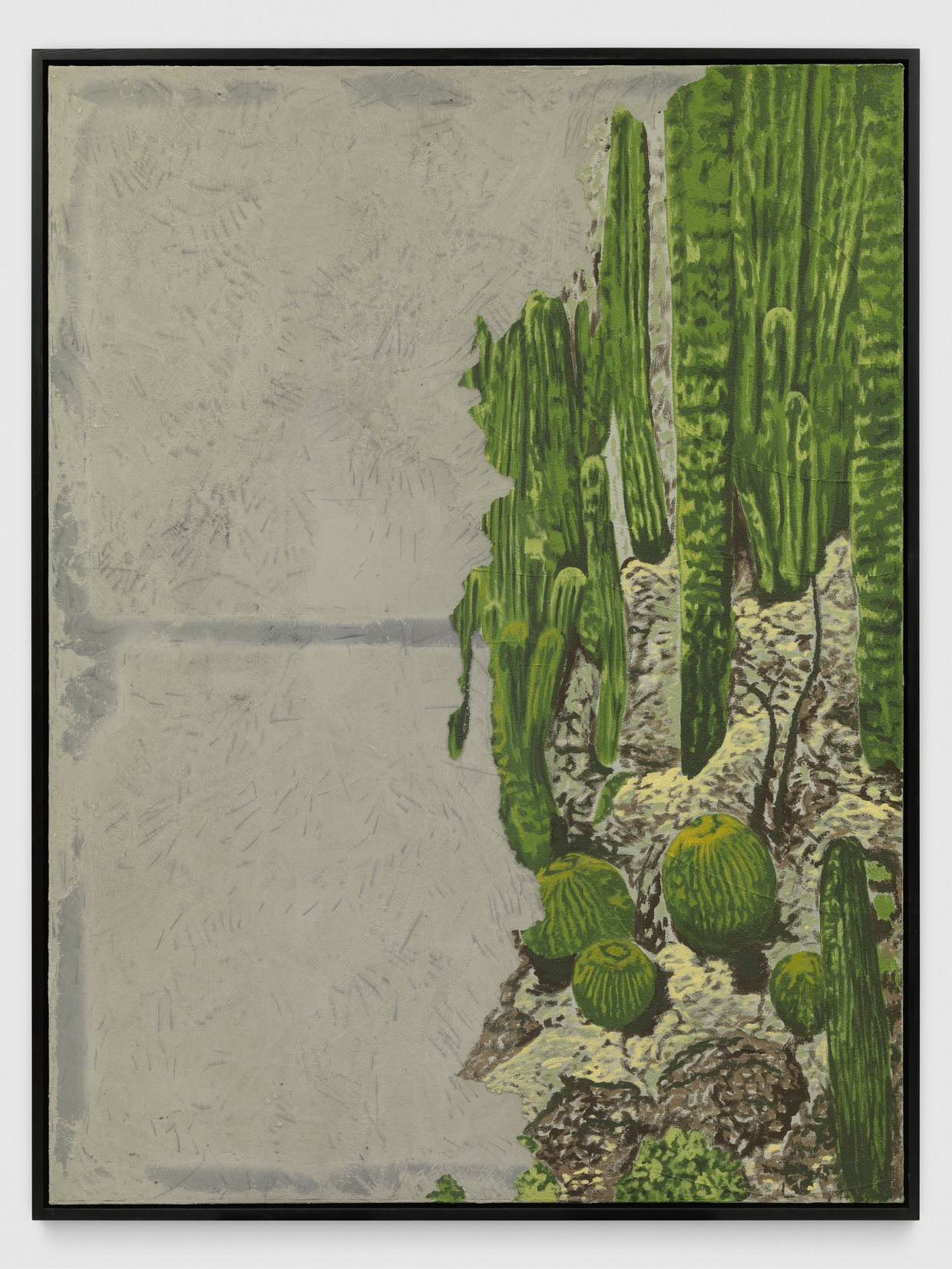 For the commissioned works in the Altbau building Latifa Echakhch used a particular technique.