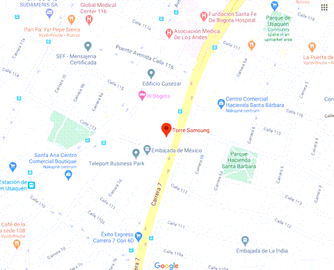 Swiss Re Bogota Location image, linked to Google Maps